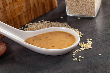 Asian sesame sauce with seeds