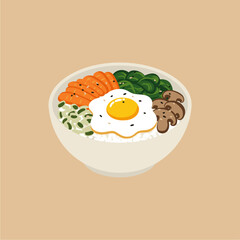 Delicious Bibimbap Bowl A Flavorful Korean Delight