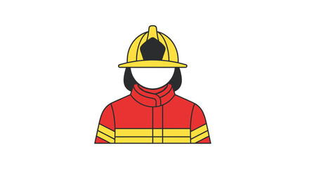 Illustration of a Firefighter in Protective Gear.
