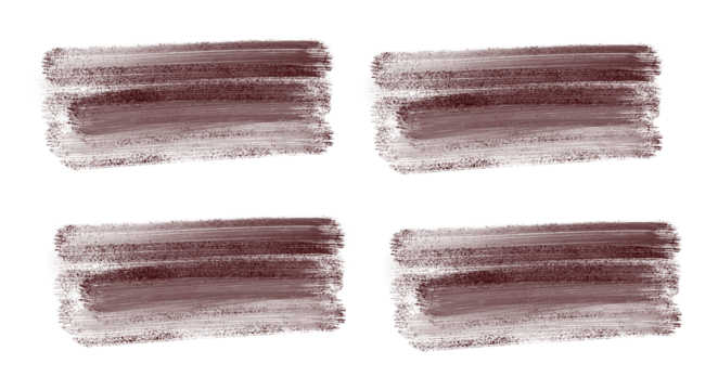 Set of Brown Watercolor Brush Strokes Isolated on White