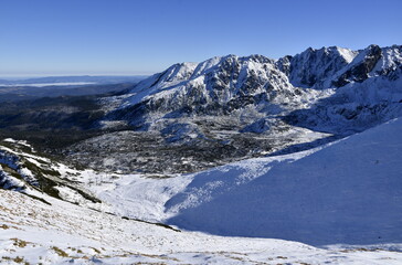 Tatry, Dolina Gąsienicowa, zima, śnieg, Tatrzański Park Narodowy, Małopolska, Polska, Europa