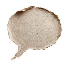 Beige Oval Torn Paper Speech Bubble Vintage Texture