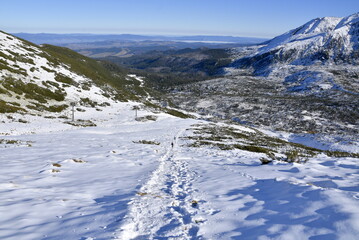 Tatry, Dolina Gąsienicowa, zima, śnieg, Tatrzański Park Narodowy, Małopolska, Polska, Europa