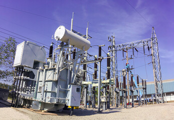 Gas insulated power tranformer, High voltage electricity power sunstation for industrial production