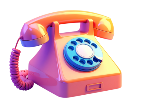 retro telephone isolated on white background