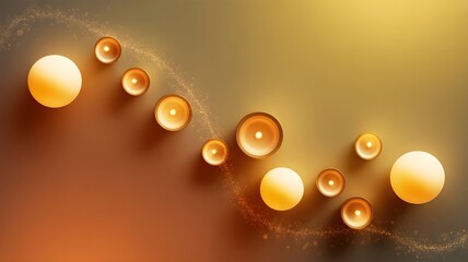 Candlelight on a brass background