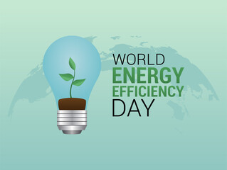 Vector graphic of Energy Efficiency Day for Energy Efficiency Day celebration.