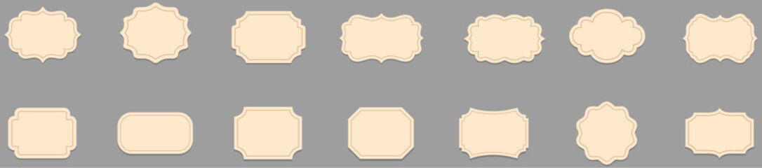 Vintage frame collection in classic retro style. Decorative border set for labels, invitations, cards, certificates, and design elements. Perfect for antique, luxury. vintage, frame, card, vector
