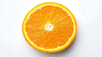 Fototapeta premium Fresh orange slice isolated on white background
