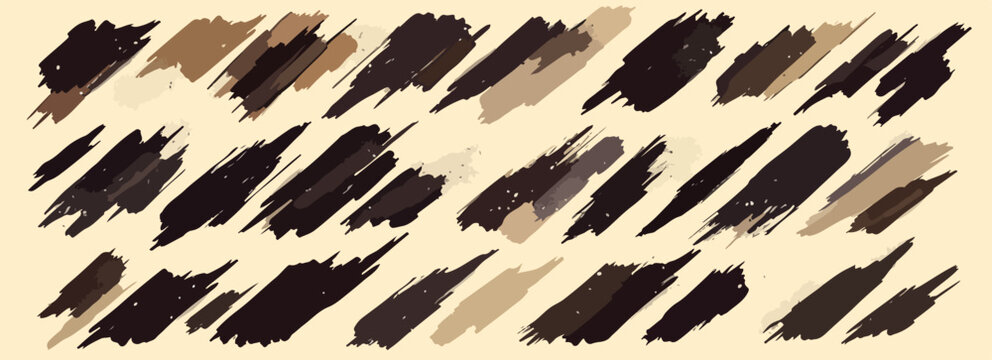 Textura vetorial contempor&acirc;nea com pinceladas expressivas em tons de marrom, preto e bege, ideal para fundos e designs gr&aacute;ficos criativos.