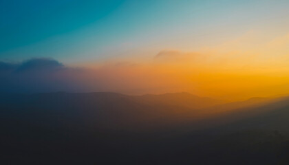 sunrise in the mountains