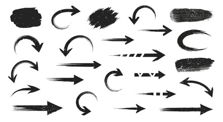 Grunge Arrow Set Vector Arrows for Design Projects, Directions, and Visual Communication