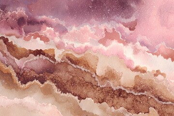 watercolor grainy texture blending earthy pink and sand tones, organic abstract mood