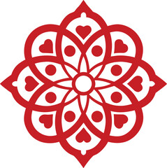 Intricate ornamental lace pattern design with floral elements © Kona