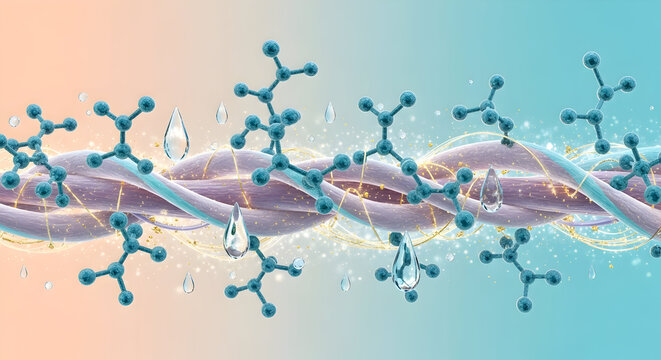 Collagen molecules and fibers symbolize anti-aging and skin rejuvenation 23319816 1