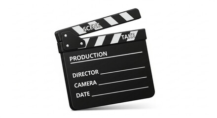 Obraz premium Find movie clapperboard vector illustration for film production and filmmaking industry stock image