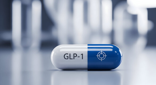 A glp-1 capsule in focus symbolizing precision in medication delivery 73419236 1