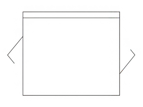 Simple Line Drawing of a Box with Handles.