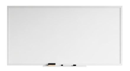 transparent dry-erase board, minimalist frame, sleek black marker & eraser in a contemporary office with soft studio light, negative space. Concept of strategic planning and new ideas