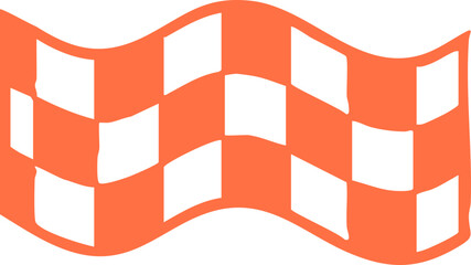 Vibrant checkered racing flag waves dynamically, symbolizing speed, victory, and competitive spirit for sporting events and celebrations