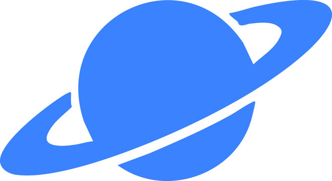 Dynamic blue planet with orbiting ring symbolizes cosmic exploration and scientific discovery for modern space projects