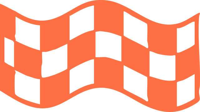 Vibrant checkered racing flag waves dynamically, symbolizing speed, victory, and competitive spirit for sporting events and celebrations