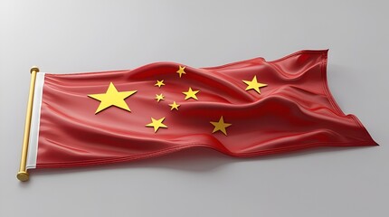 China Flag with Precise Red and Golden Yellow Colors – National Symbol of the People’s Republic of China