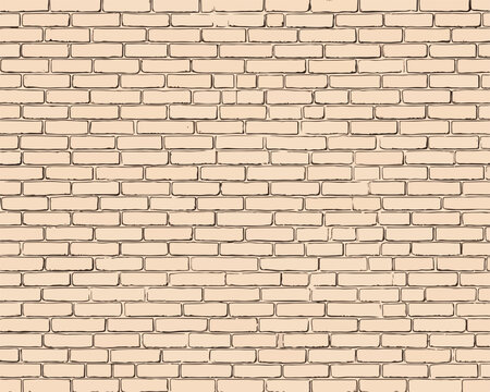 Fondo de pared de ladrillo beige claro uniforme, textura de alba&ntilde;iler&iacute;a repetitiva y detallada para dise&ntilde;o.