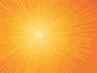 Obraz premium Fondo abstracto de rayos de sol vibrantes y energéticos en tonos naranjas y amarillos brillantes.