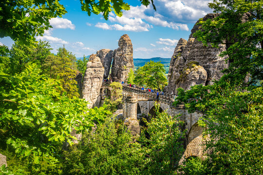 Basteibr&uuml;cke, Rathen, Sachsen, Deutschland