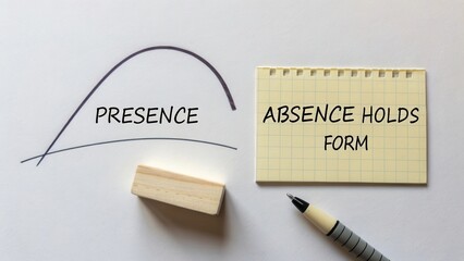 Conceptual Illustration of Presence and Absence with Minimalist Design, Visual Metaphor for Balance and Form in Creativity