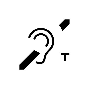 Loop for the hearing impaired vector design sign public information symbols standard ISO 7001