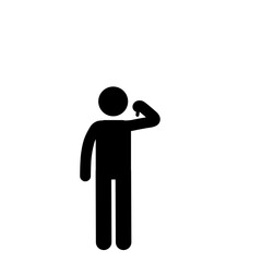 Minimal stick figure showing standing position.
