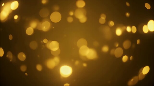 Abstract golden bokeh lights background for festive and celebration events