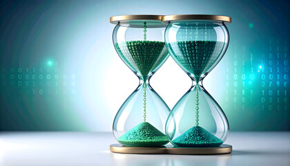 Digital Hourglass with Binary Code