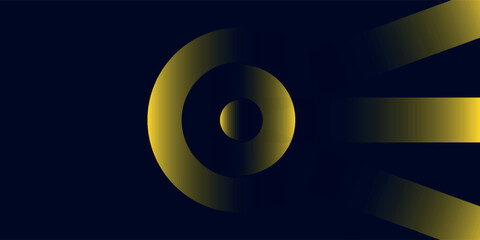 Abstract yellow geometric shapes with a gradient effect on a dark blue background.