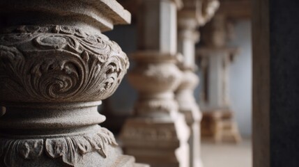 Ornate stone columns whisper ancient secrets at Diwali twilight, echoing Mughal mystery and architectural nostalgia