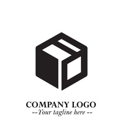 Box Moving Fast Symbol in Black on the White Background with Dynamic Delivery Design