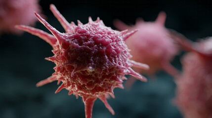 Intricate coral-like microbe, alien sci-fi vibes, celebrating World Immunology Day and embracing microscopic mysteries