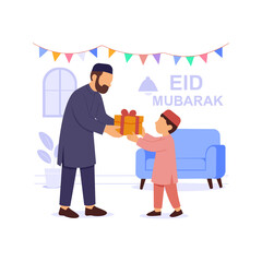 Eidi, giving gifts and money to children joyfully