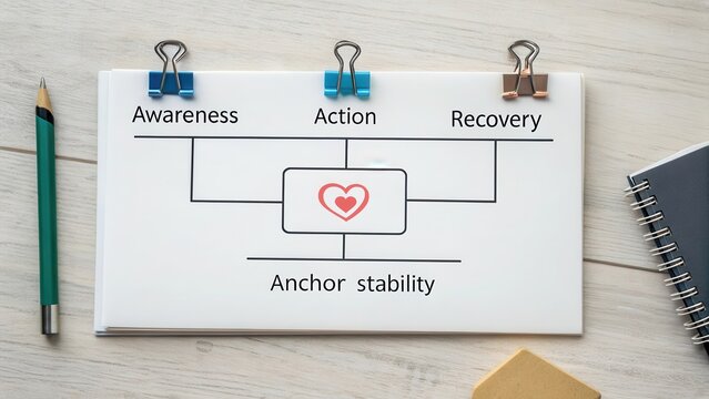 Diagram showing relationships between Awareness Action and Recovery