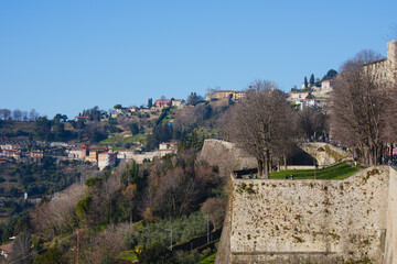 Fototapeta premium Città Alta (upper town), the historic centre of Bergamo, Lombardy, Italy