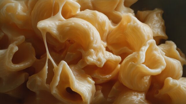 Golden, gooey symphony of melted cheddar embraces pasta spirals, evoking cozy hygge vibes and comforting Macaroni Day indulgence
