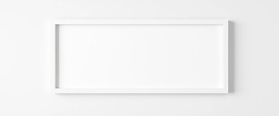 Clean white frame mockup on a light gray background, ideal for showcasing artwork or photography,   visual,  mockup