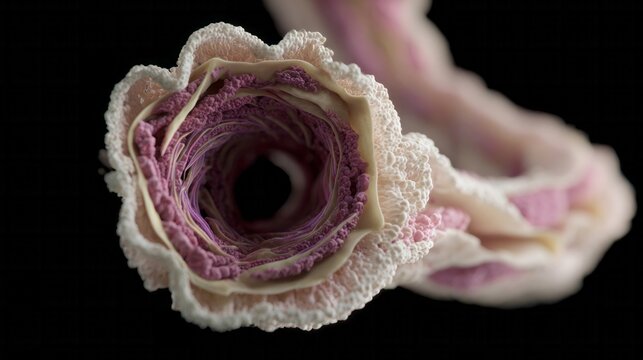 A delicate swirl of textured fabric resembling a mystical sea creature, perfect for Surrealism Day and Textile Appreciation Week