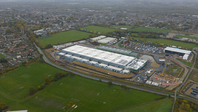 Data center under construction at Waltham Cross, England.