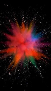 Colorful explosion of paint creates vibrant patterns in stunning display