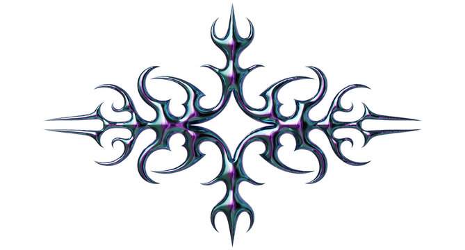 3d render of Cybersigilism ornamental gothic sigil patterns with neo tribal lines and cyber aesthetic - Powered by Adobe