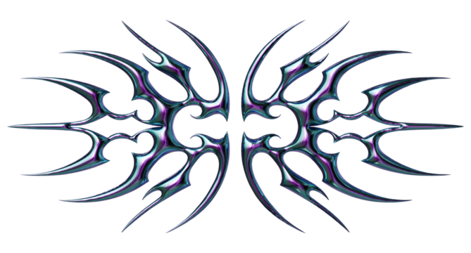 3d render of Cybersigilism ornamental gothic sigil patterns with neo tribal lines and cyber aesthetic - Powered by Adobe