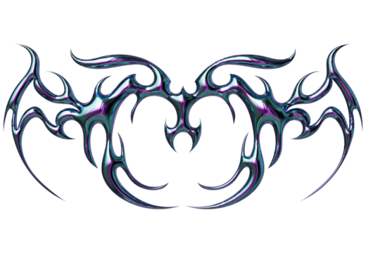 3d render of Cybersigilism ornamental gothic sigil patterns with neo tribal lines and cyber aesthetic